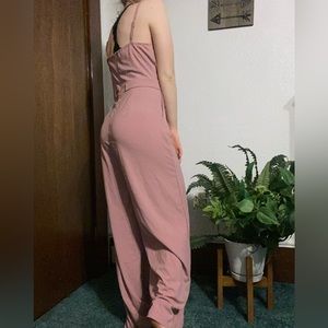 Homemade pink Slit jumpsuit